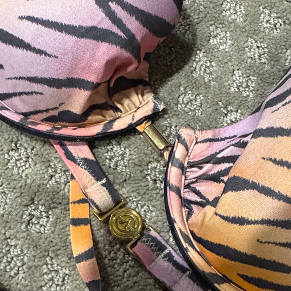 Victoria's Secret Pink and Orange Zebra Bikini - Picture 3 of 6